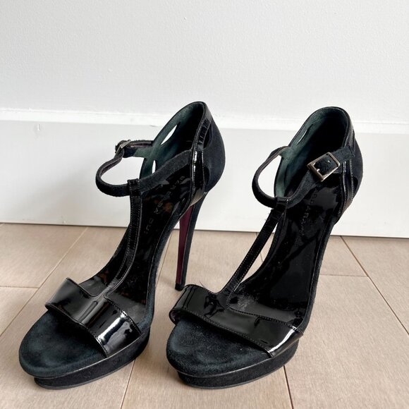 Barbara Bui Black Pumps w/ Purple Iridescent Soles - Picture 3 of 6